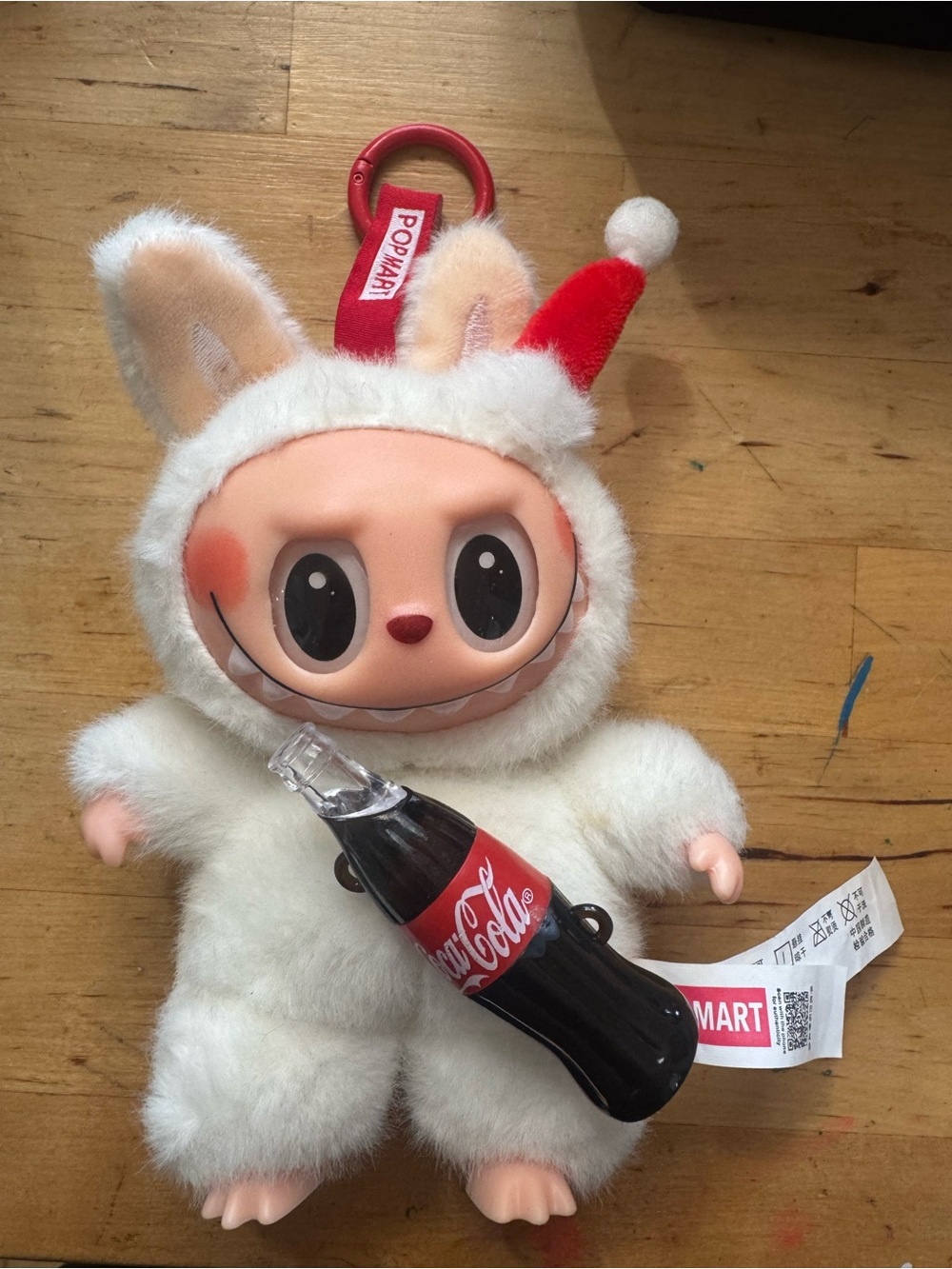 LABUBU THE MONSTERS COCA COLA PLUSH KEYCHAIN - SURPRISE SHAKE FIGURE